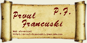 Prvul Francuski vizit kartica